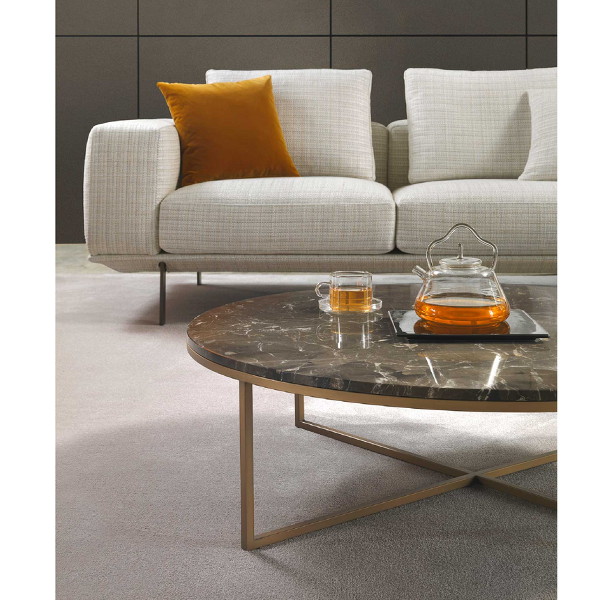 Cross-Base Marble Coffee Table | Marelli Frame | Italianfurniture.com
