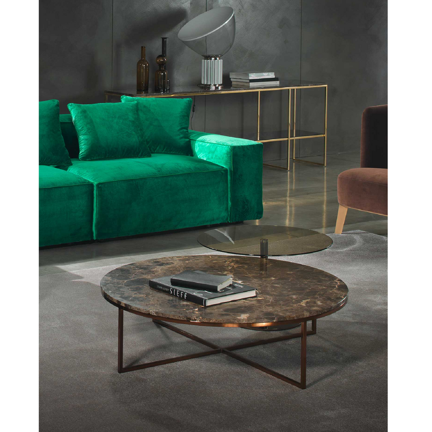 Cross-Base Marble Coffee Table | Marelli Frame | Italianfurniture.com