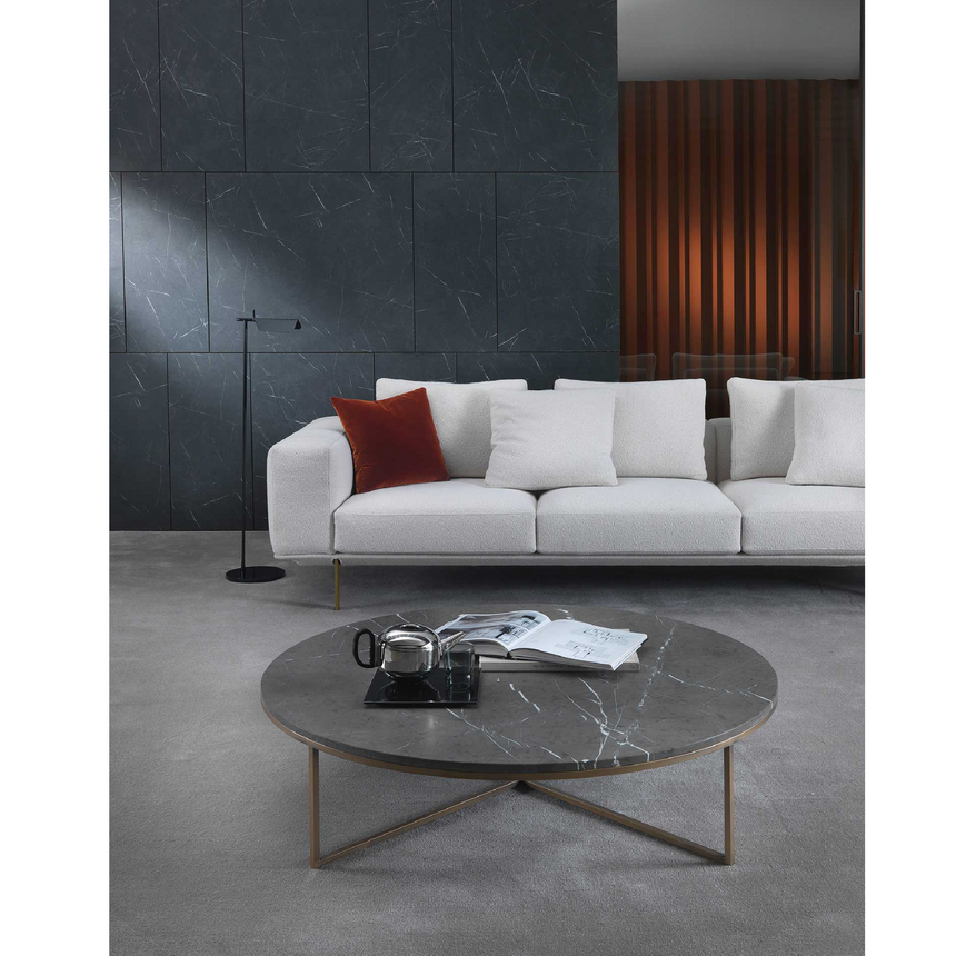 Cross-Base Marble Coffee Table | Marelli Frame | Italianfurniture.com