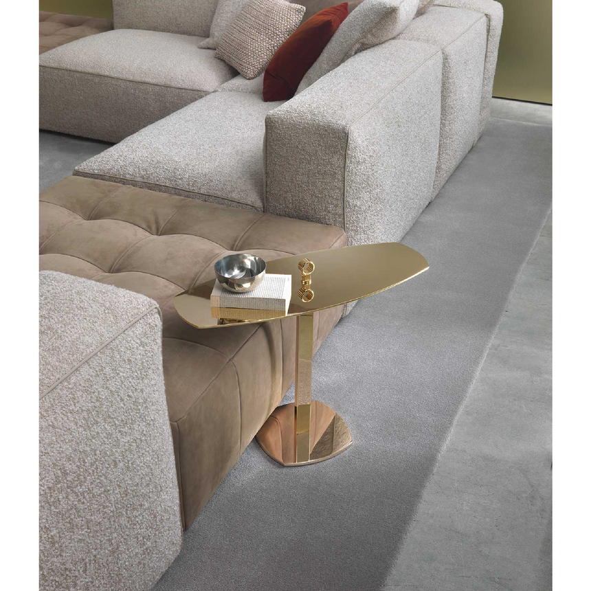 Metal Elliptical Server Table | Marelli Leaf | Italianfurniture.com