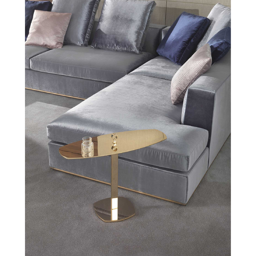 Metal Elliptical Server Table | Marelli Leaf | Italianfurniture.com