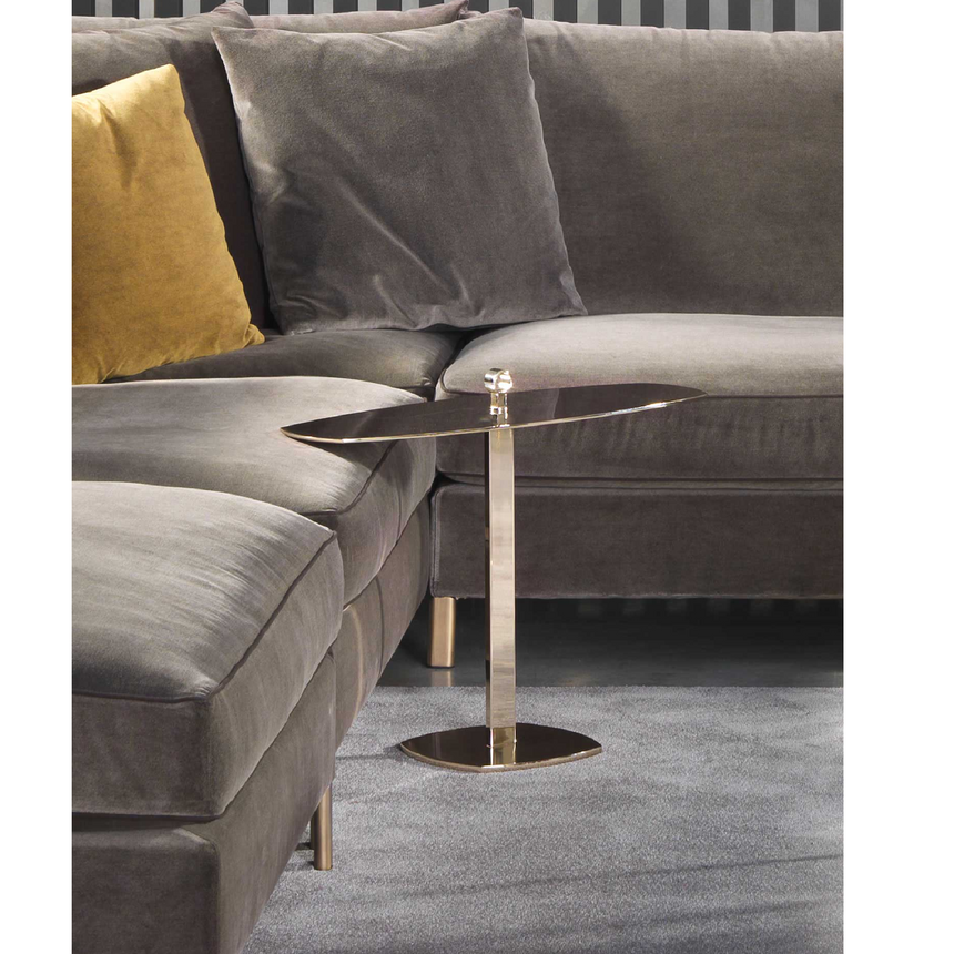 Metal Elliptical Server Table | Marelli Leaf