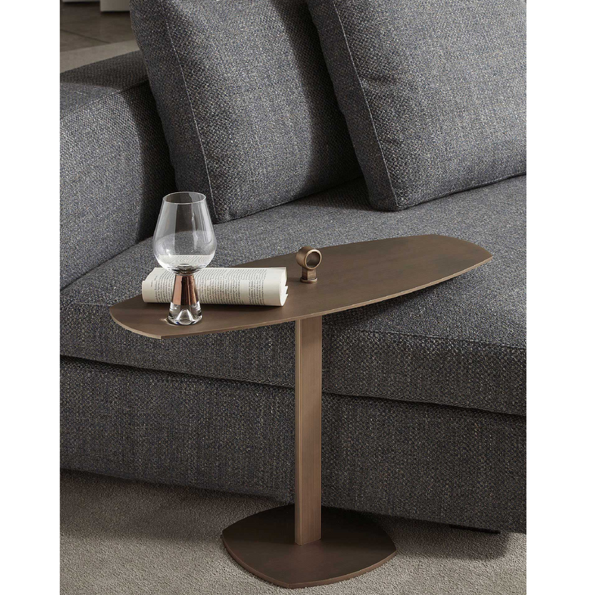 Metal Elliptical Server Table | Marelli Leaf | Italianfurniture.com