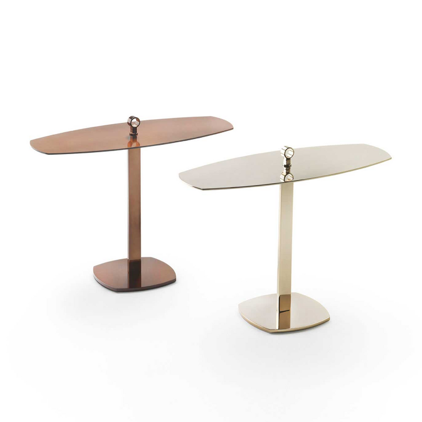 Metal Elliptical Server Table | Marelli Leaf | Italianfurniture.com