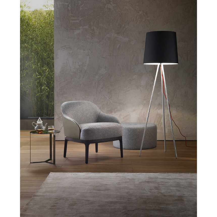 Central Strip Round Ottoman | Marelli River | Italianfurniture.com