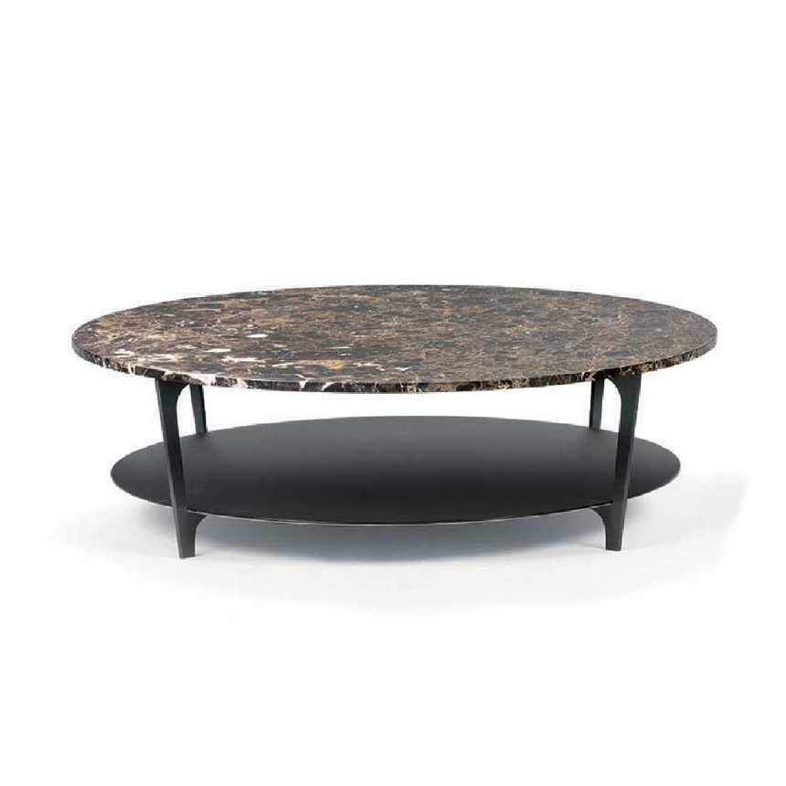 Round Marble Undershelf Coffee Table | Marelli Tab | Italianfurniture.com