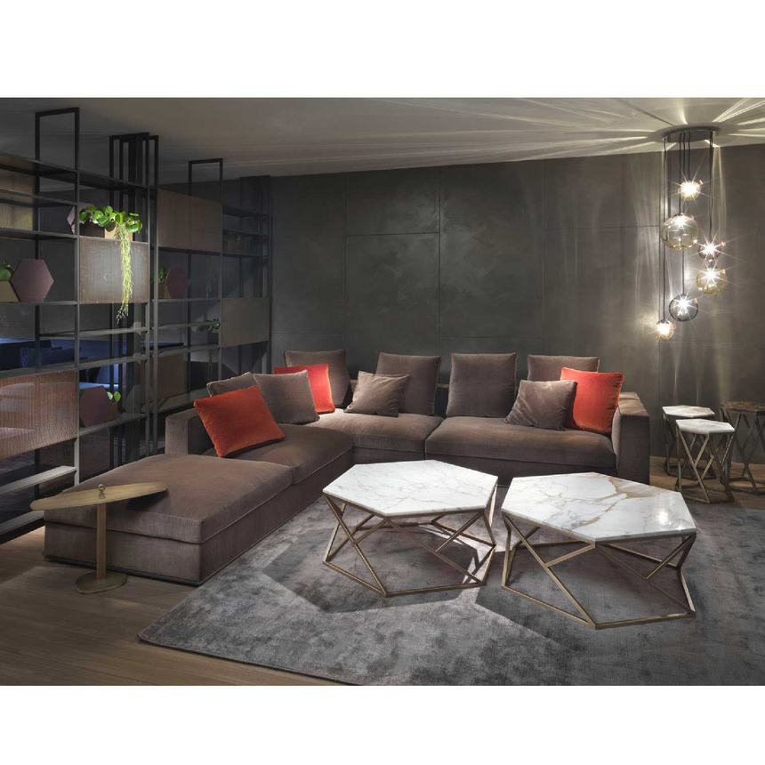 Hexagonal Marble Coffee Table | Marelli Tatlin | Italianfurniture.com