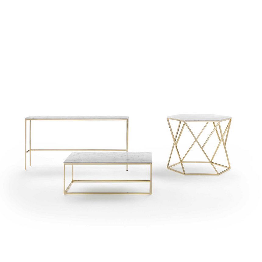 Hexagonal Marble Coffee Table | Marelli Tatlin | Italianfurniture.com