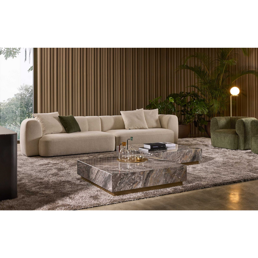 Metal Base Rectangular Coffee Table | Marelli Thor | Italianfurniture.com