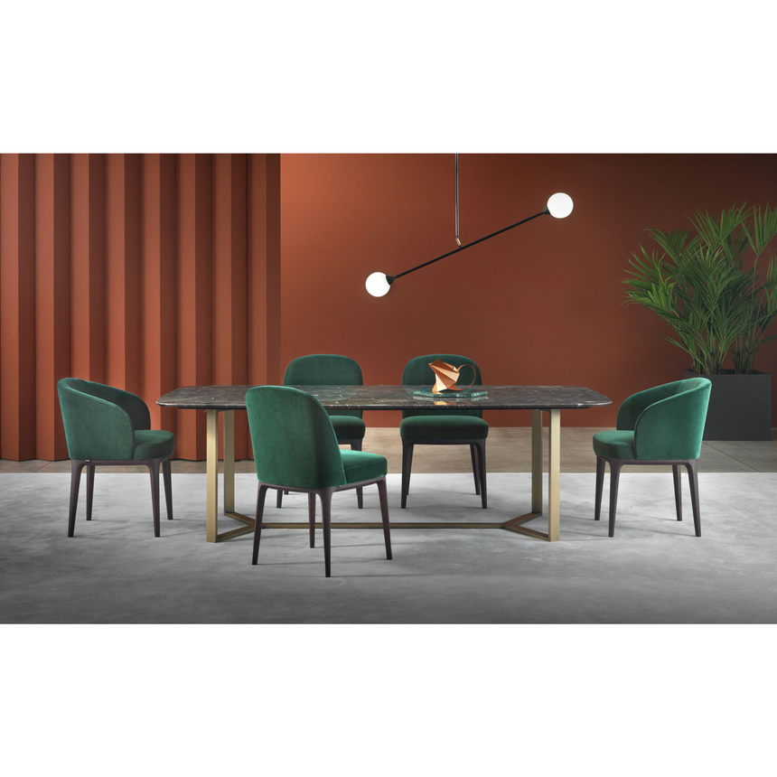 Metal Base Modern Dining Table | Marelli Xela | Italianfurniture.com