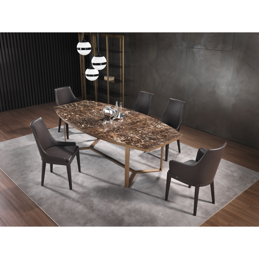 Metal Base Modern Dining Table | Marelli Xela | Italianfurniture.com