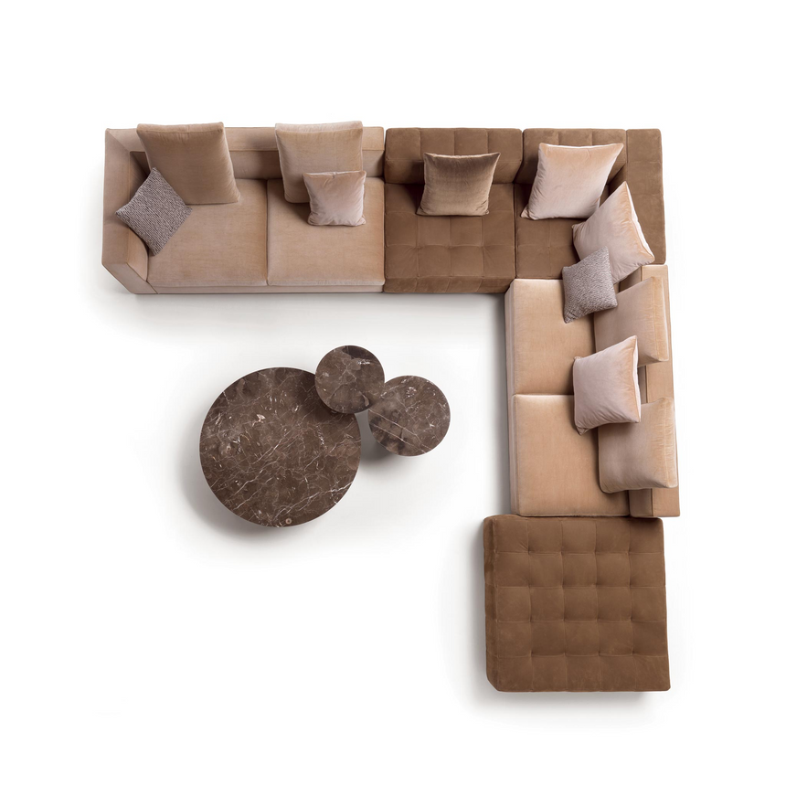 Quilted Modern Ottoman | Marelli Andy | Italianfurniture.com