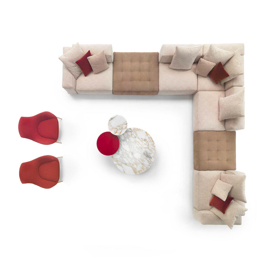 Quilted Modern Ottoman | Marelli Andy | Italianfurniture.com