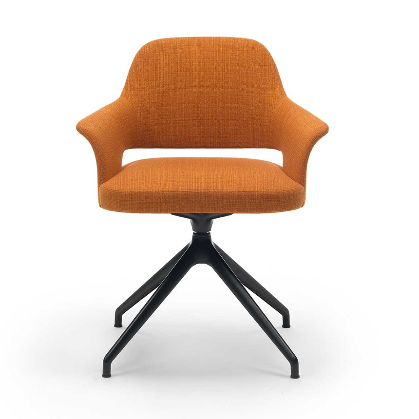 Cut-Out Design Swivel Chair | Marelli Amy | Italianfurniture.com