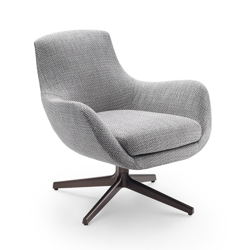 Modern Wingback Swivel Armchair | Marelli Brera | Italianfurniture.com