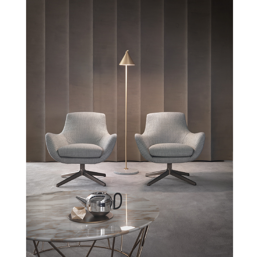 Modern Wingback Swivel Armchair | Marelli Brera | Italianfurniture.com