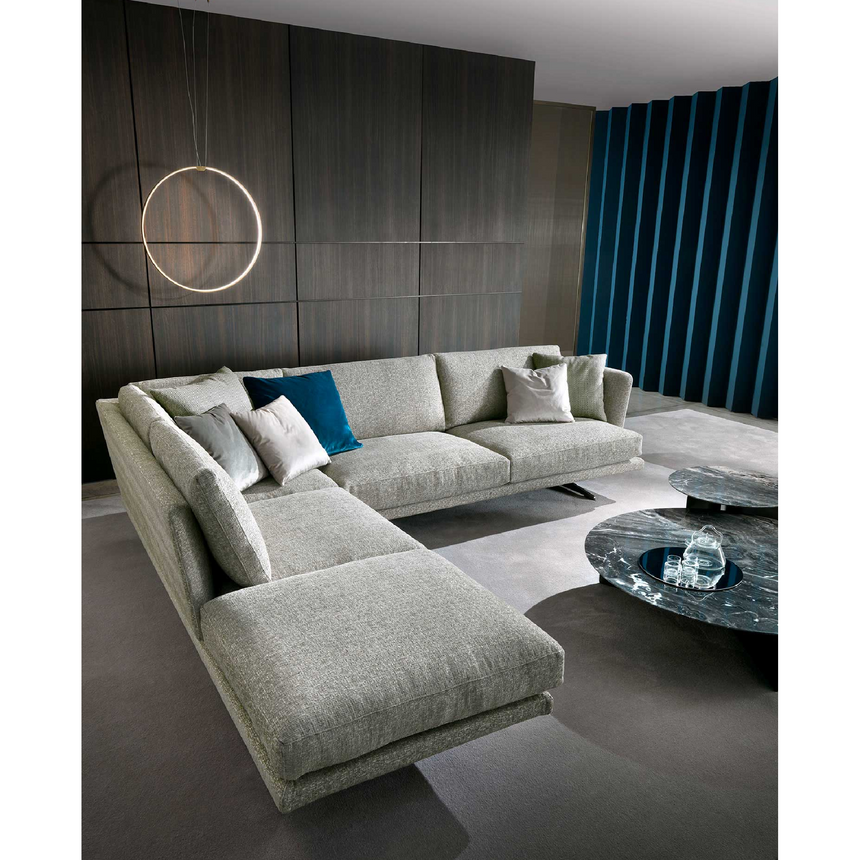 Metal Leg Pouf Modular Sofa | Marelli Clipper | Italianfurniture.com