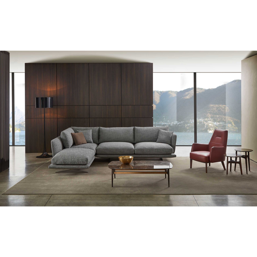 Metal Leg Pouf Modular Sofa | Marelli Clipper | Italianfurniture.com