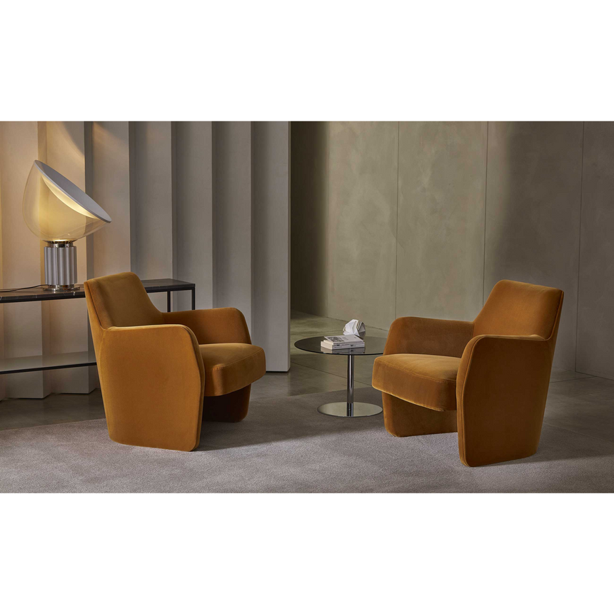 Upholstered Base Lounge Armchair | Marelli Clipper | Italianfurniture.com