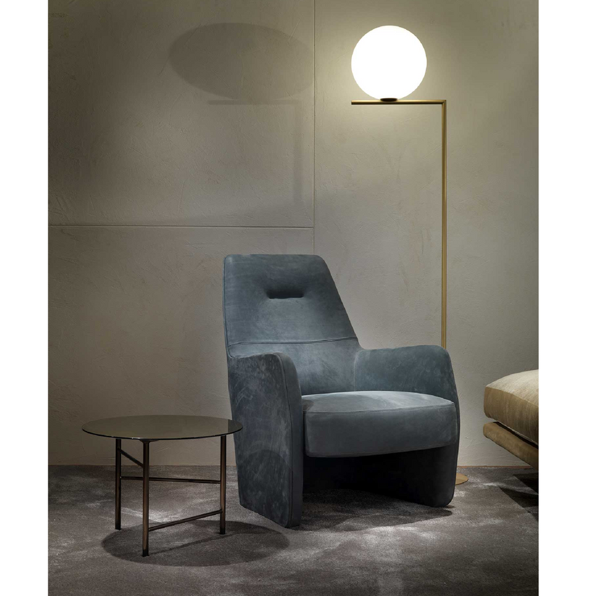 Upholstered Base Lounge Armchair | Marelli Clipper | Italianfurniture.com