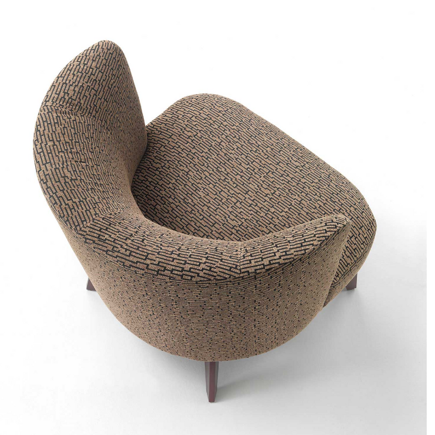 Curved Back Lounge Chair | Marelli Derek | Italianfurniture.com