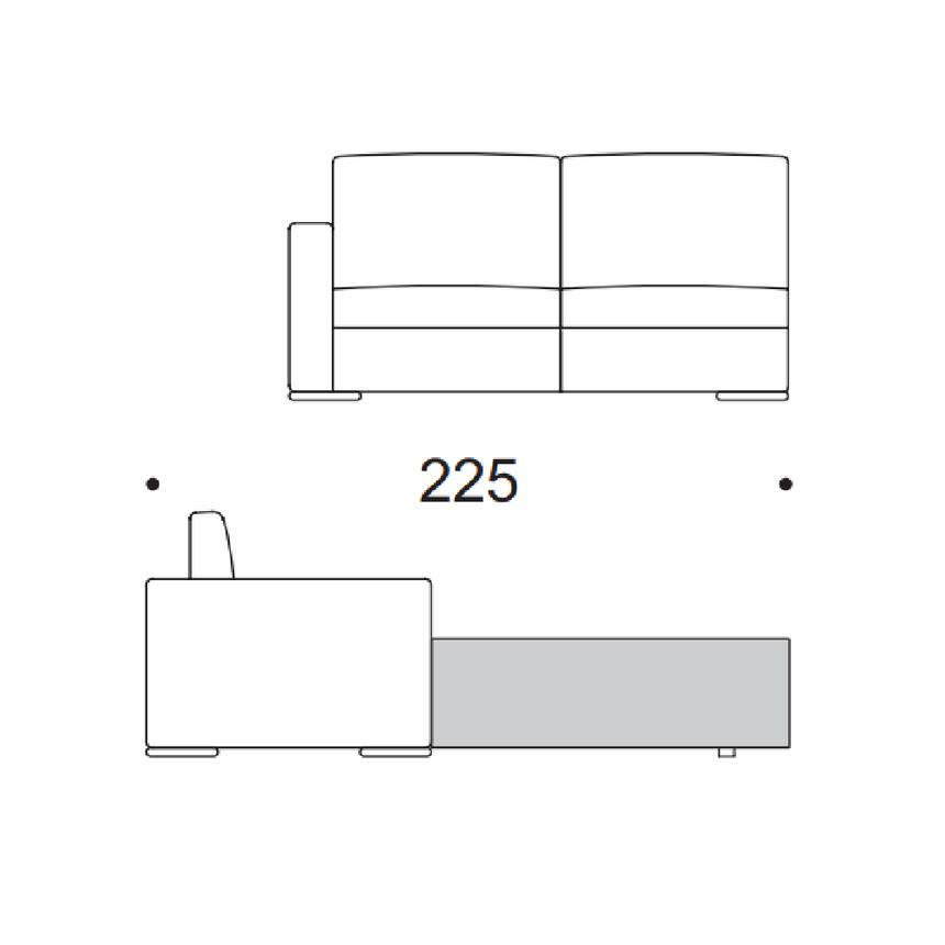 Modern Side Sofa With Bed | Marelli Gordon