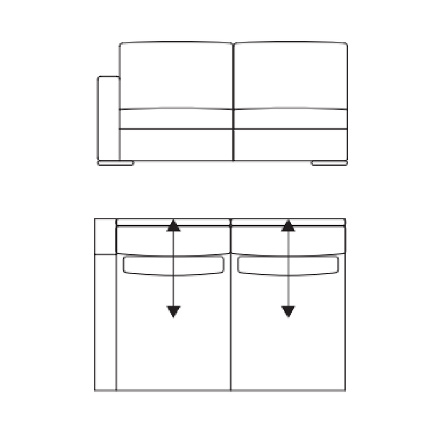 Modern Single-Armed Adjustable Sofa | Marelli Gordon Move | Italianfurniture.com