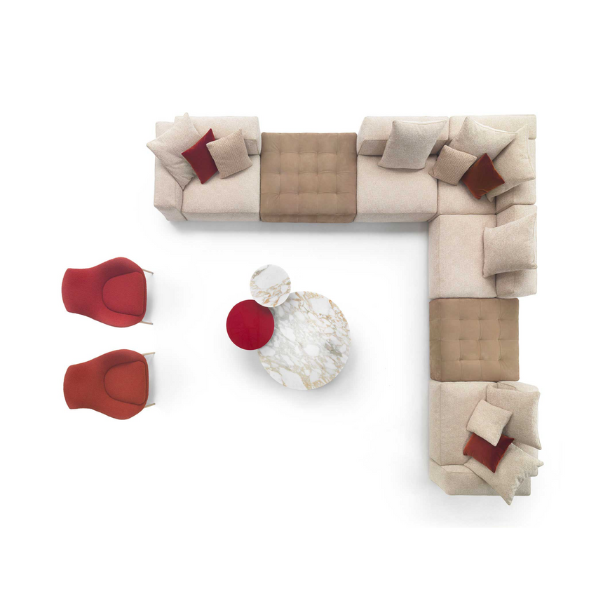 Feather Upholstered Short-Armed Sofa | Marelli Gary | Italianfurniture.com