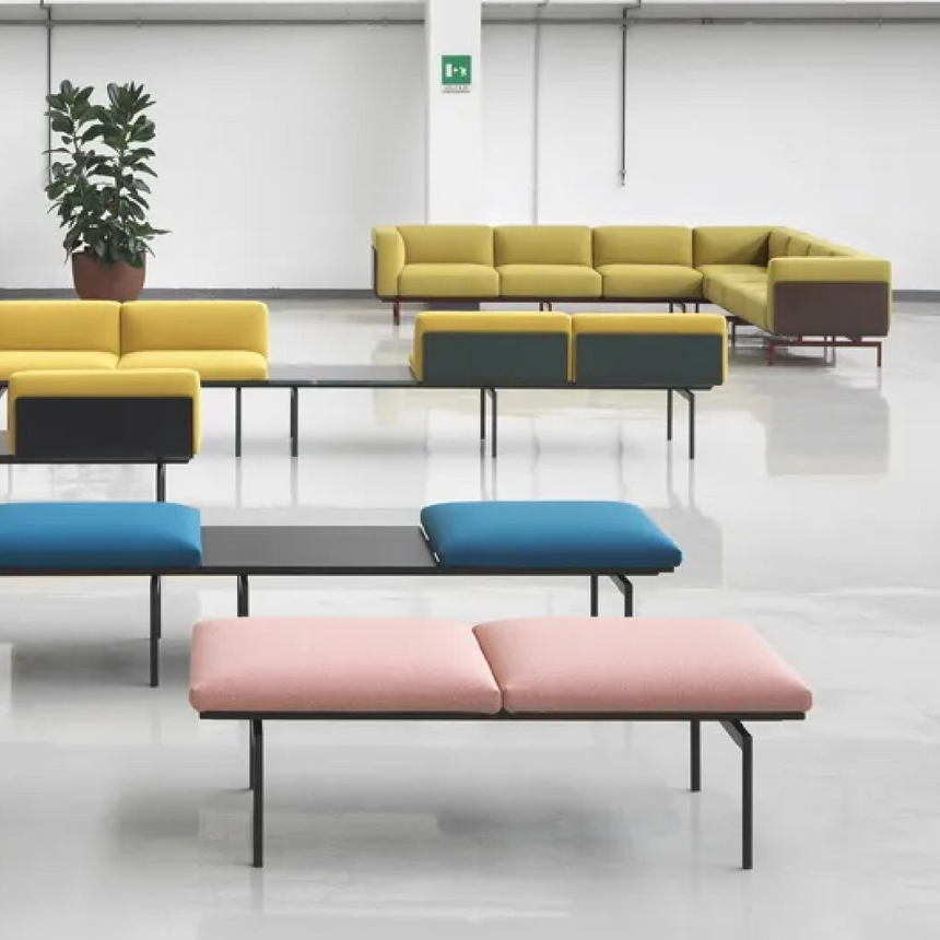 Modern Minimalist 2-Seater Bench | Marelli H-Sofa | Italianfurniture.com