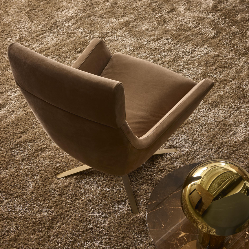 Upholstered Swivel Armchair | Marelli Joy | Italianfurniture.com