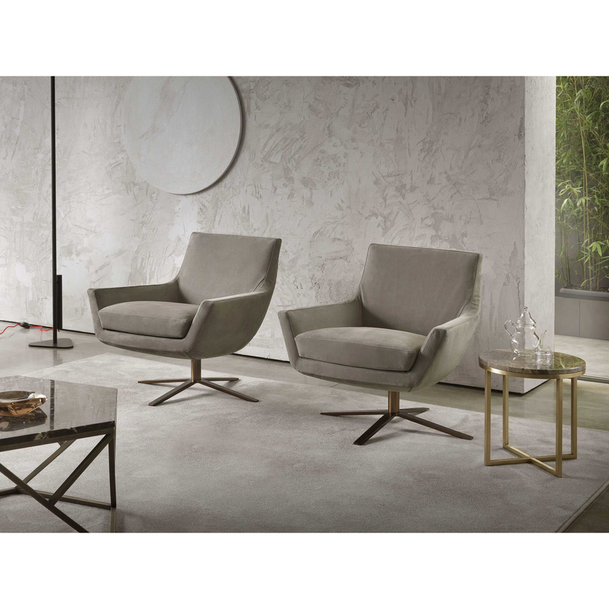 Upholstered Swivel Armchair | Marelli Joy | Italianfurniture.com