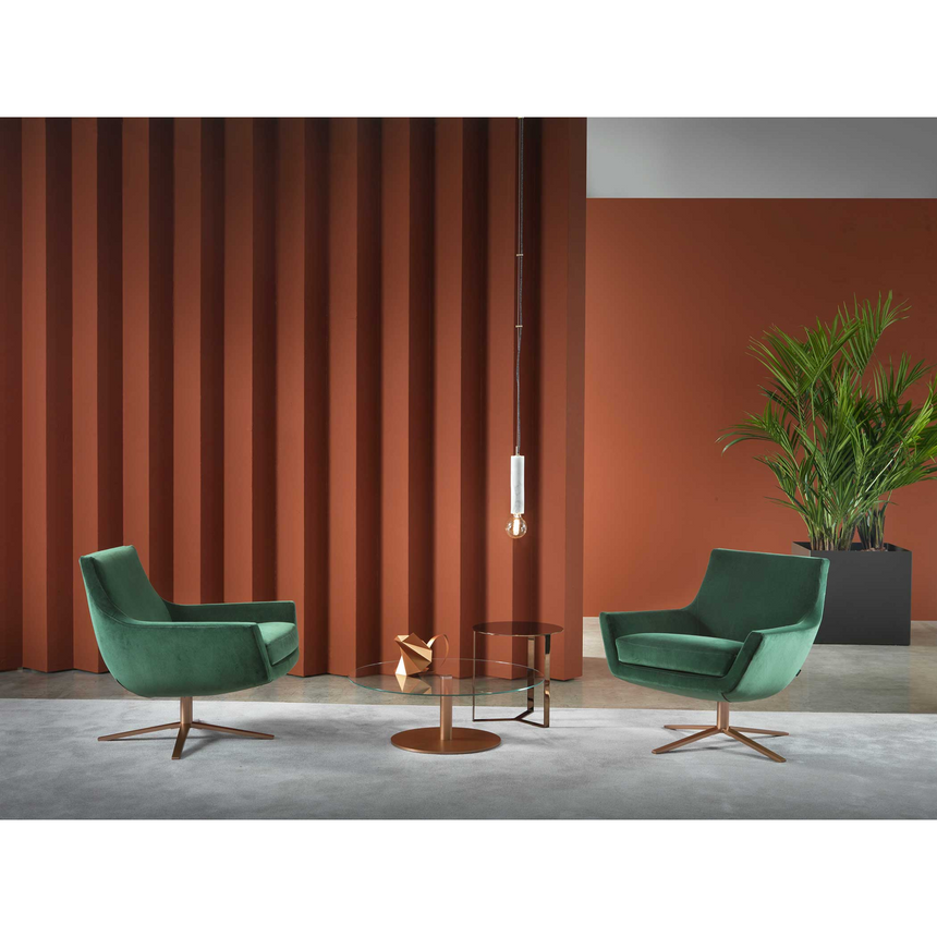 Upholstered Swivel Armchair | Marelli Joy | Italianfurniture.com