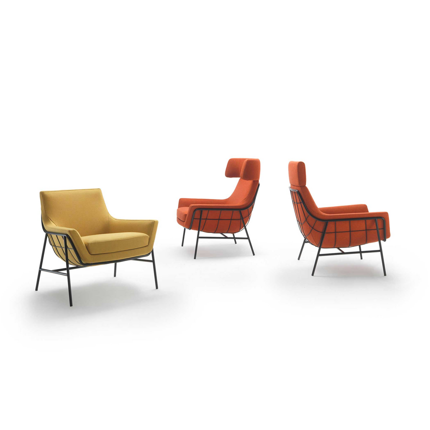 Metal Shell Lounge Armchair | Marelli Joy | Italianfurniture.com