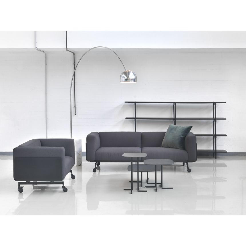 Metal Base Lounge Armchair | Marelli L-Sofa | Italianfurniture.com