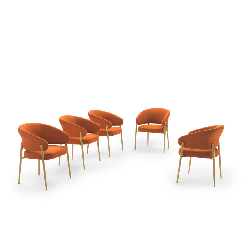 Curved Back Dining Chair | Marelli Linda | Italianfurniture.com