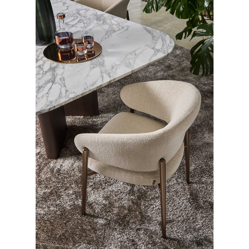 Curved Back Dining Chair | Marelli Linda | Italianfurniture.com