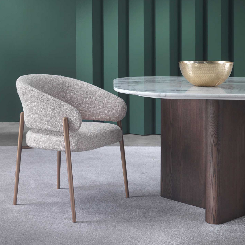 Curved Back Dining Chair | Marelli Linda | Italianfurniture.com