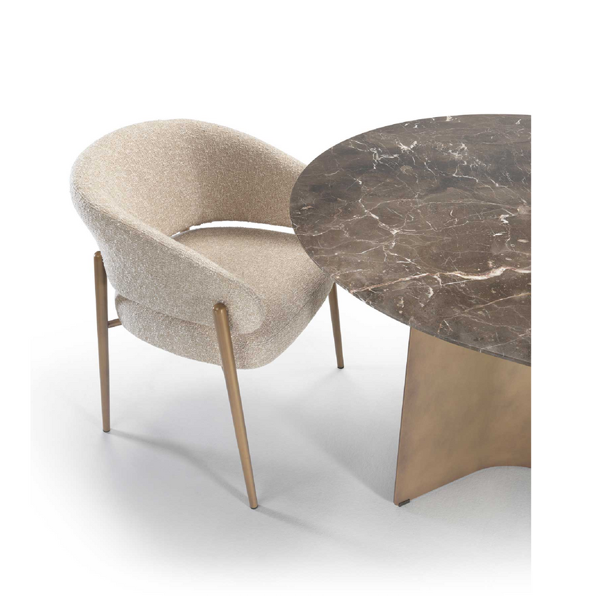 Curved Back Dining Chair | Marelli Linda | Italianfurniture.com