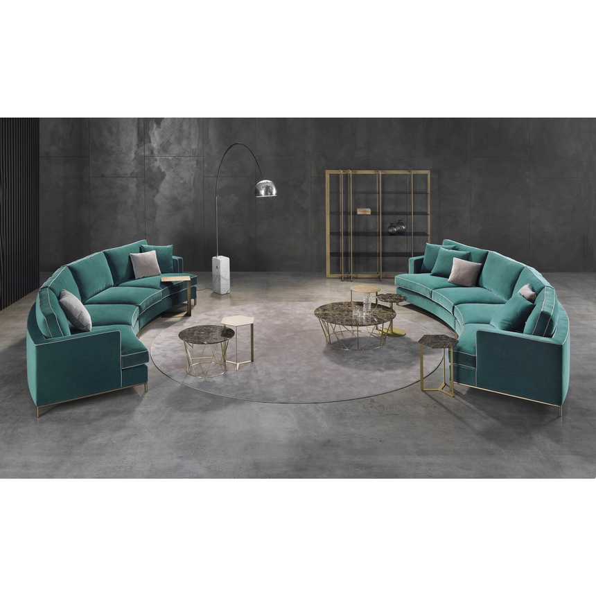 Metal Base Curved Sofa | Marelli Loft | Italianffurniture.com