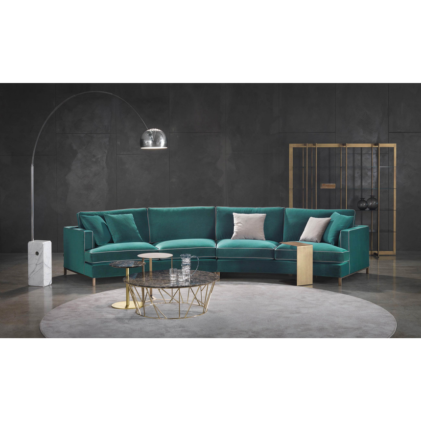 Metal Base Curved Sofa | Marelli Loft | Italianffurniture.com