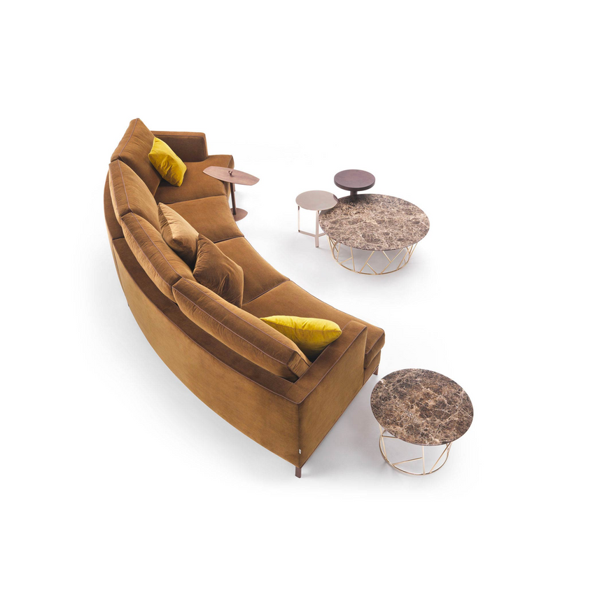 Metal Base Curved Sofa | Marelli Loft | Italianffurniture.com