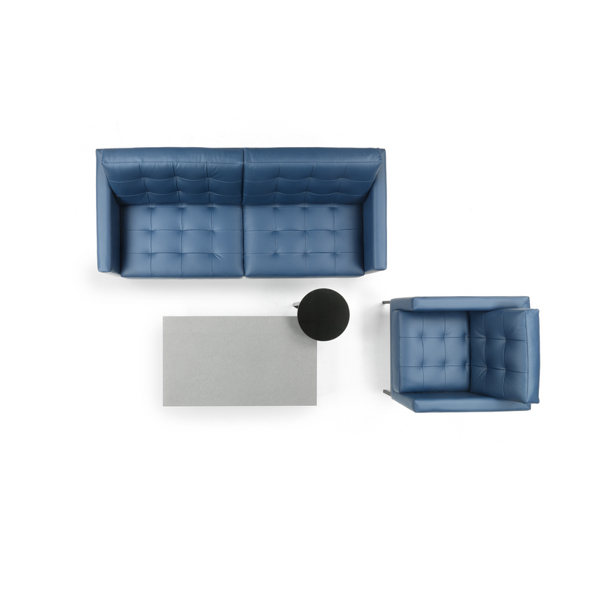 Geometric Metal Base Quilted Lounge Chair | Marelli Lewis | Italianfurniture.com