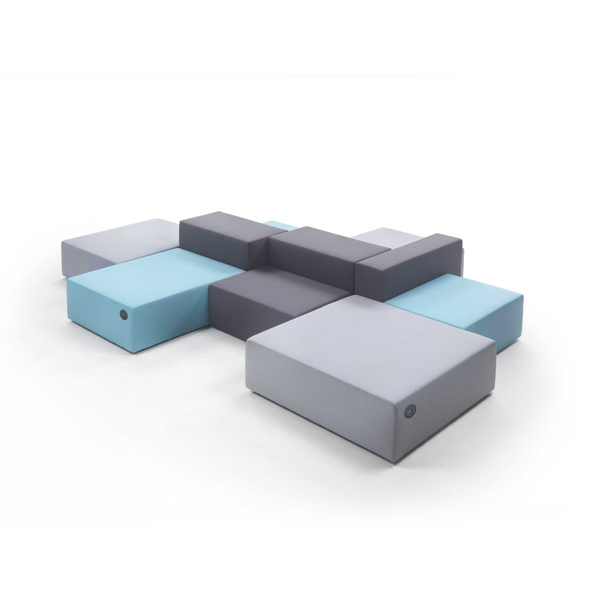 Geometrical Modular Sofa with Backrest | Marelli Lounge | Italianfurniture.com