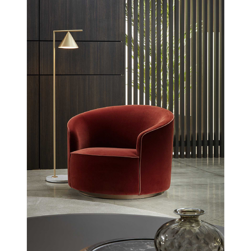 Curved Lounge Armchair | Marelli Moon | Italianfurniture.com