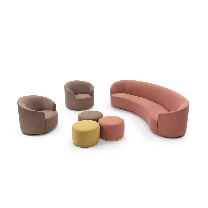 Curved Lounge Armchair | Marelli Moon | Italianfurniture.com