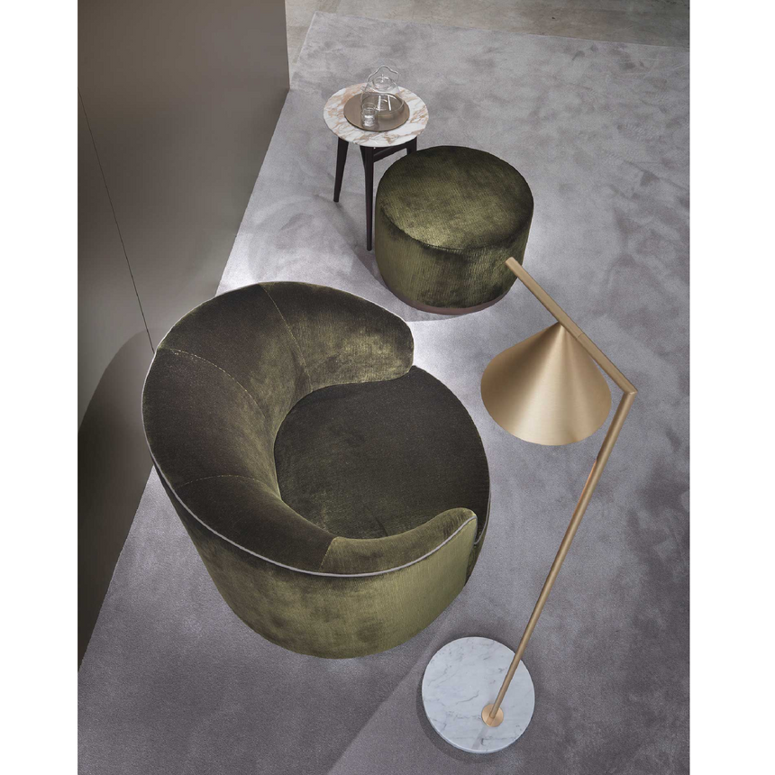 Curved Lounge Armchair | Marelli Moon | Italianfurniture.com