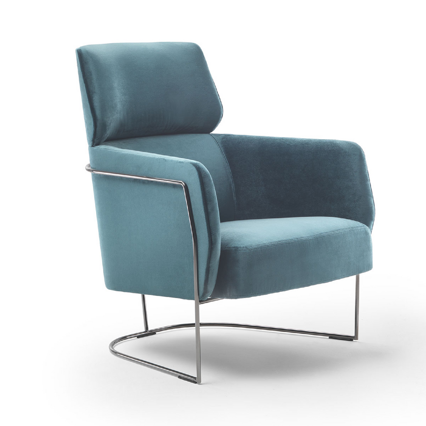 Metal Framed High-Back Armchair | Marelli Nest | Italianfurniture.com