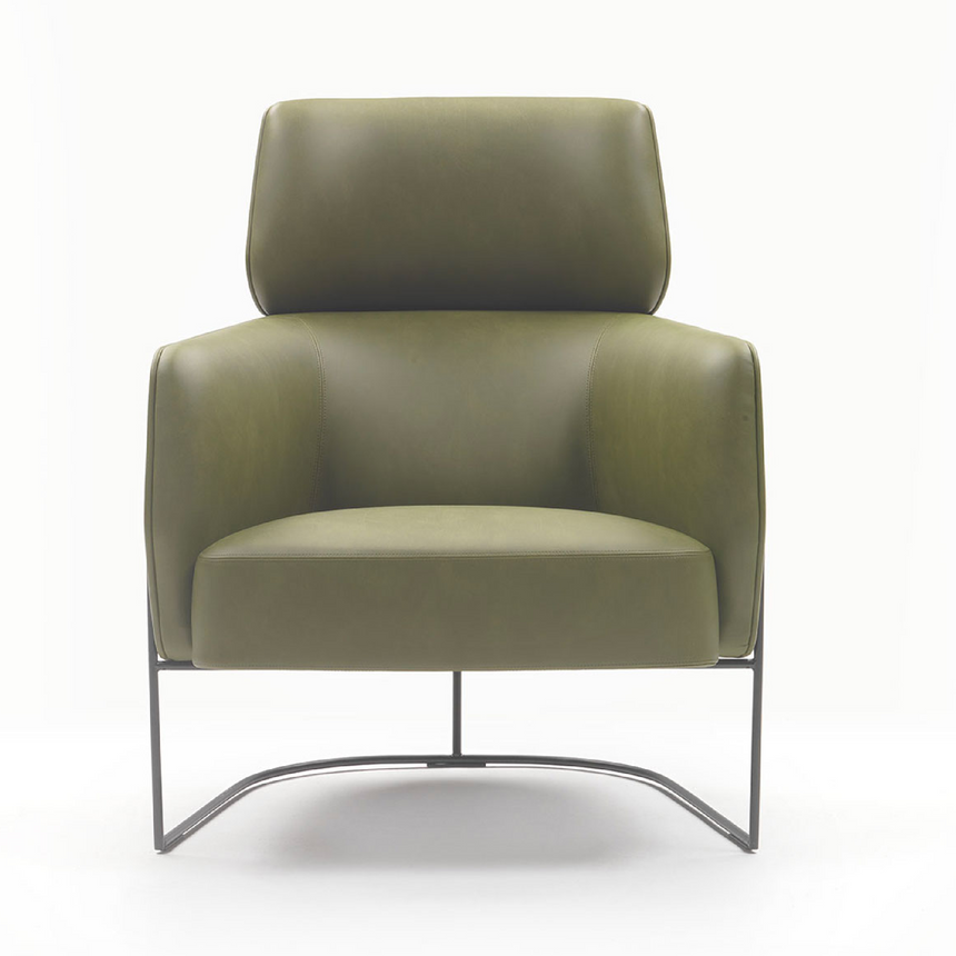 Metal Framed High-Back Armchair | Marelli Nest | Italianfurniture.com