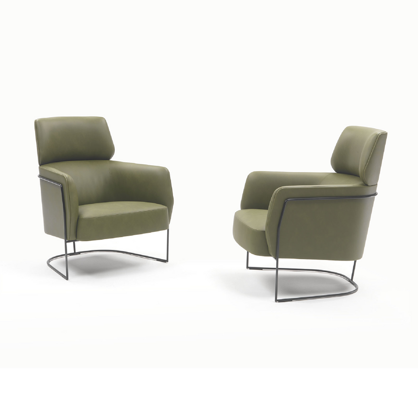 Metal Framed High-Back Armchair | Marelli Nest | Italianfurniture.com