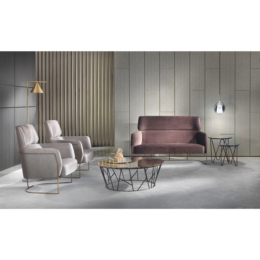 Metal Framed High-Back Armchair | Marelli Nest | Italianfurniture.com